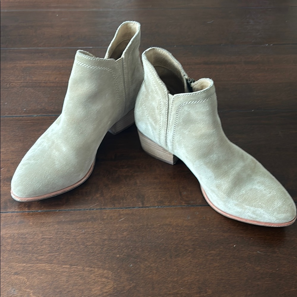 Hush Puppies Faux Suede Ankle Booties with tassels